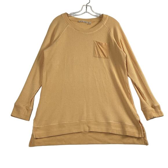 Soft Surroundings Autumn Waffle Knit Tunic Long Sleeve Orange Womens XL - Picture 1 of 12